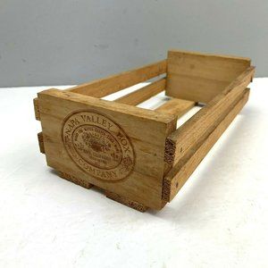 Napa Valley Cassette Wooden Storage Crate Box Bin Wood Organizer Vintage Media